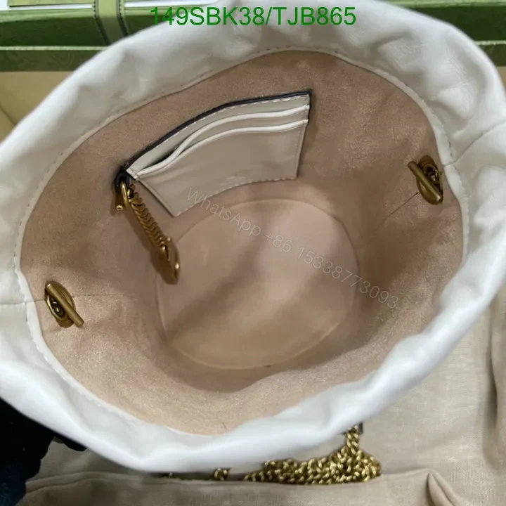 View 19 of Gucci Red Matelassé Leather Mini Bucket Bag 575163