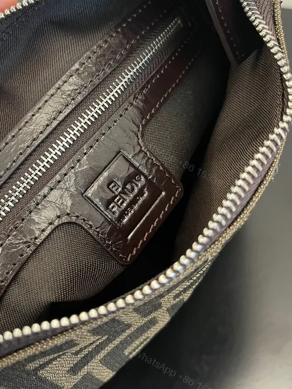 View 3 of Compact Fendi-Inspired Monogram Shoulder Bag: Structured Chic