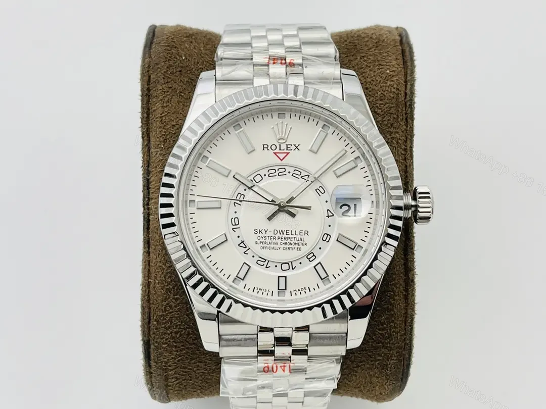 Rolex Sky-Dweller White Dial Jubilee Replica 42mm 336934-0003 — view 1