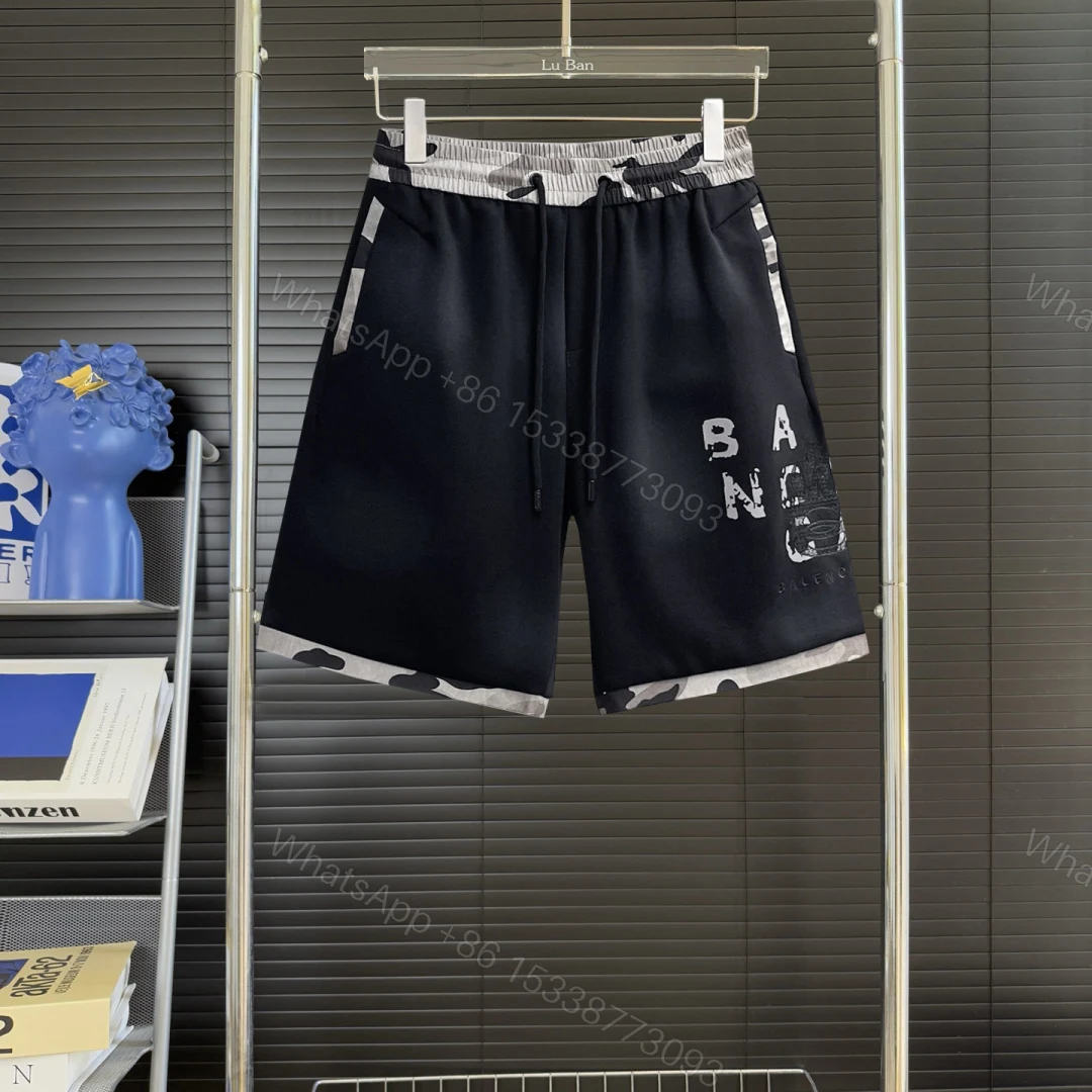Balenciaga 高仿短褲 男款迷彩拼接寬鬆運動五分褲 — view 1