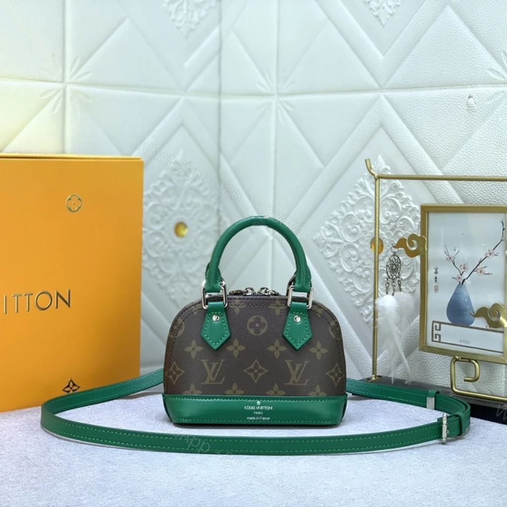View 2 of Louis Vuitton Mini Alma Monogram Canvas Mix With Green 18Cm M83204