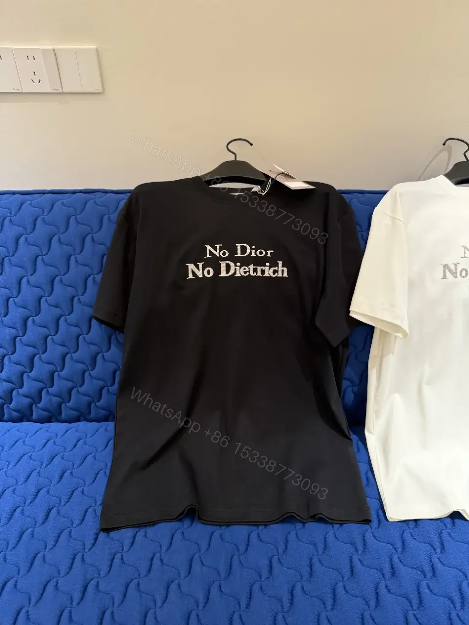 View 10 of Minimalist No-Dior Typography Cotton Tee: Subtle Luxe Comfort