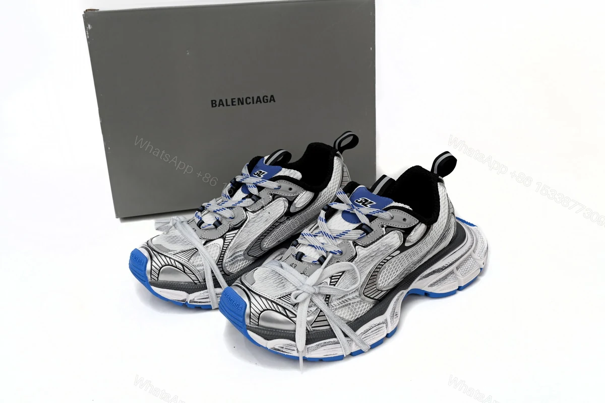 Balenciaga 3XL Black And White Blue 734734W3RB7 0226 — view 2