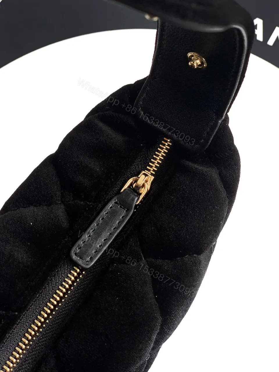 View 9 of Velvet Quilted Mini Bag: All-Season Luxe Top-Handle Purse