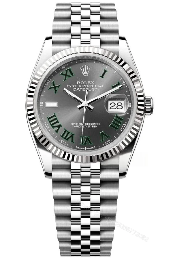 Rolex Datejust M126234-0045 Grey Roman Dial 1:1 Replica Jubilee 36MM 3235 Movement Super Clone Watch — view 1