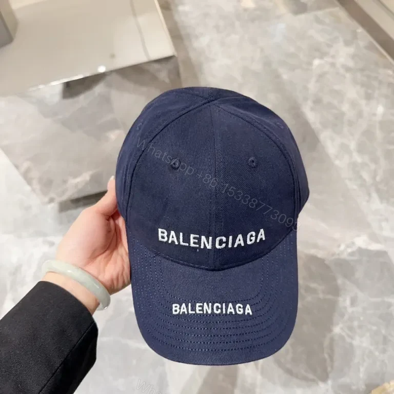 View 8 of Structured Navy Balenciaga Cap: Everyday Luxury Elevation