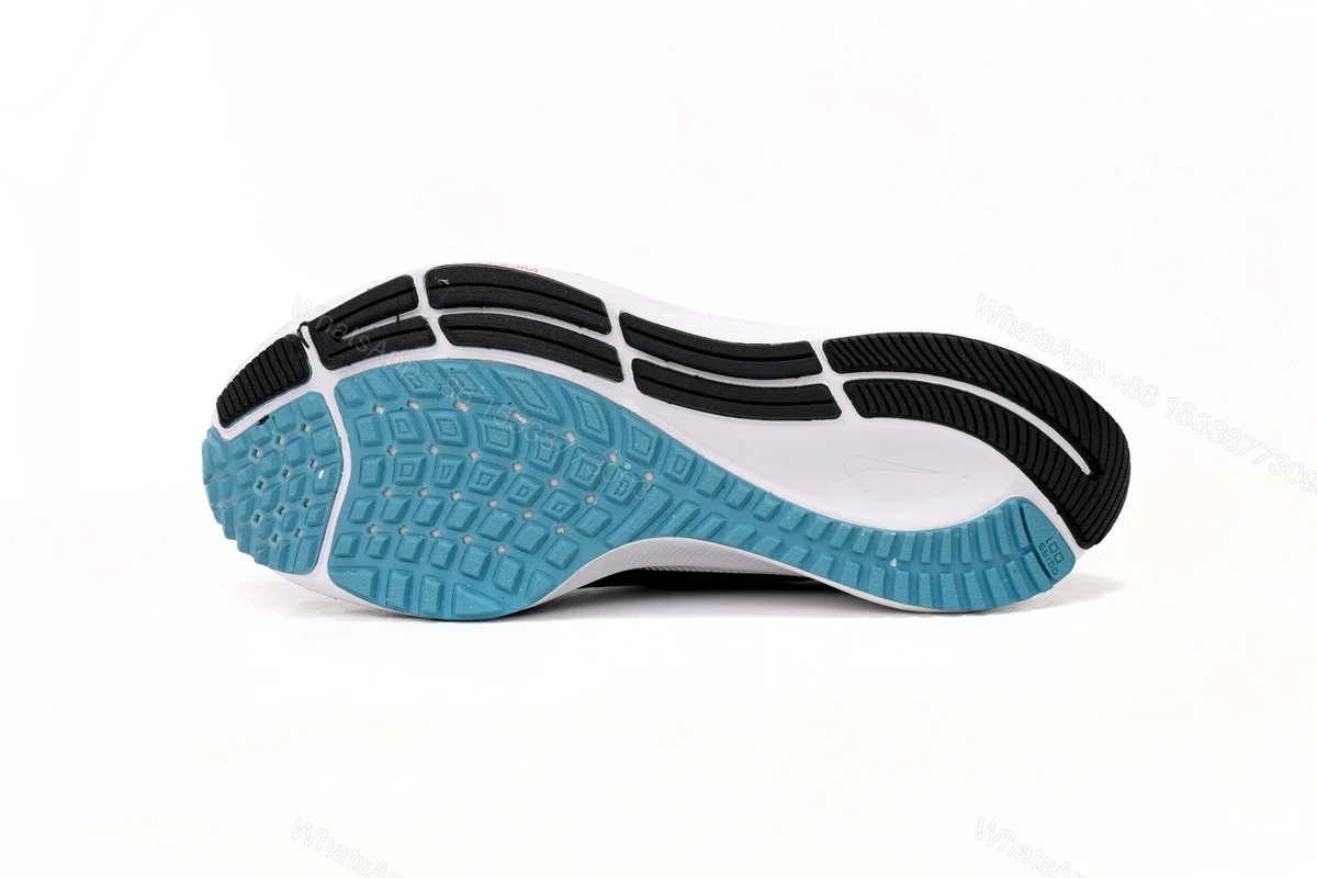 View 5 of Nike Air Zoom Pegasus 38 Black White Chlorine Blue CW7356-003