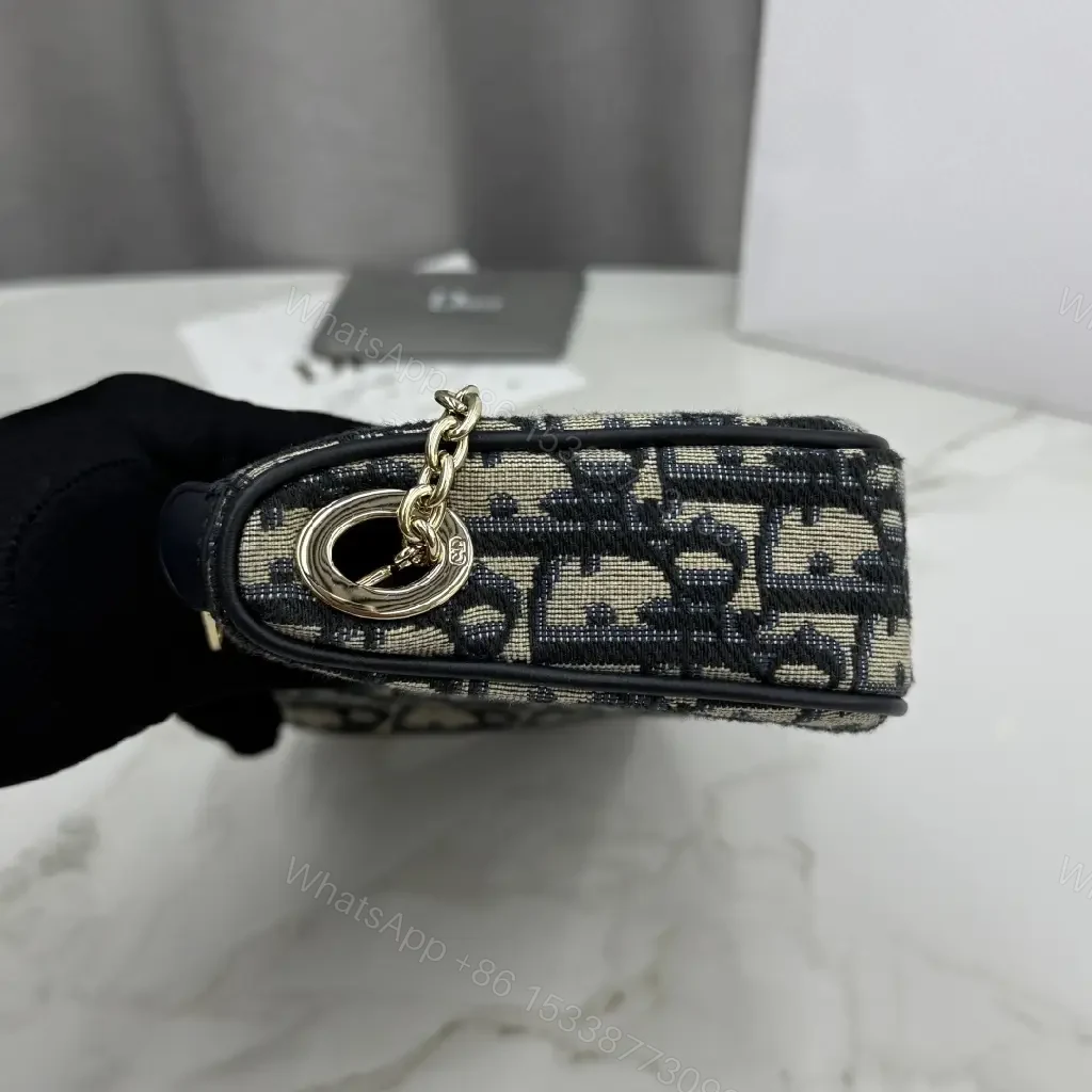 View 2 of Monogram Clutch with Chain Handle — Modern Luxe Evening Bag