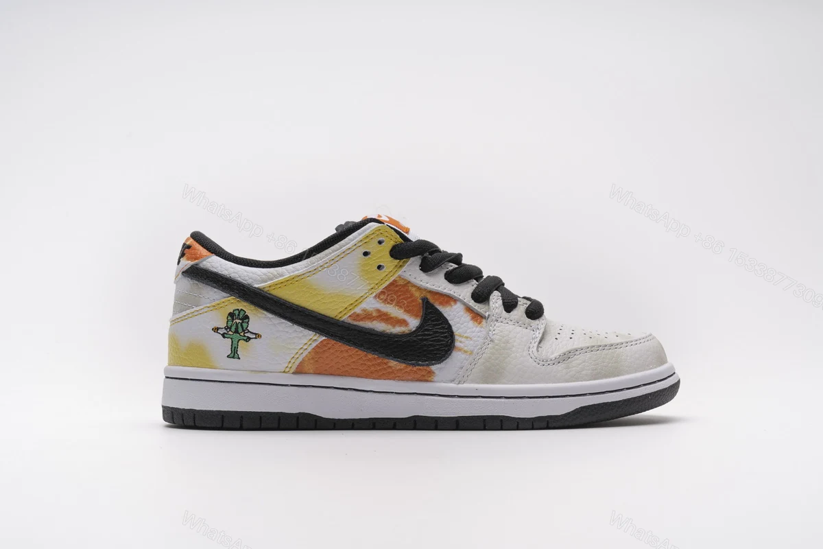 View 2 of Nike SB Dunk Low Raygun Tie-Dye White BQ6832-101