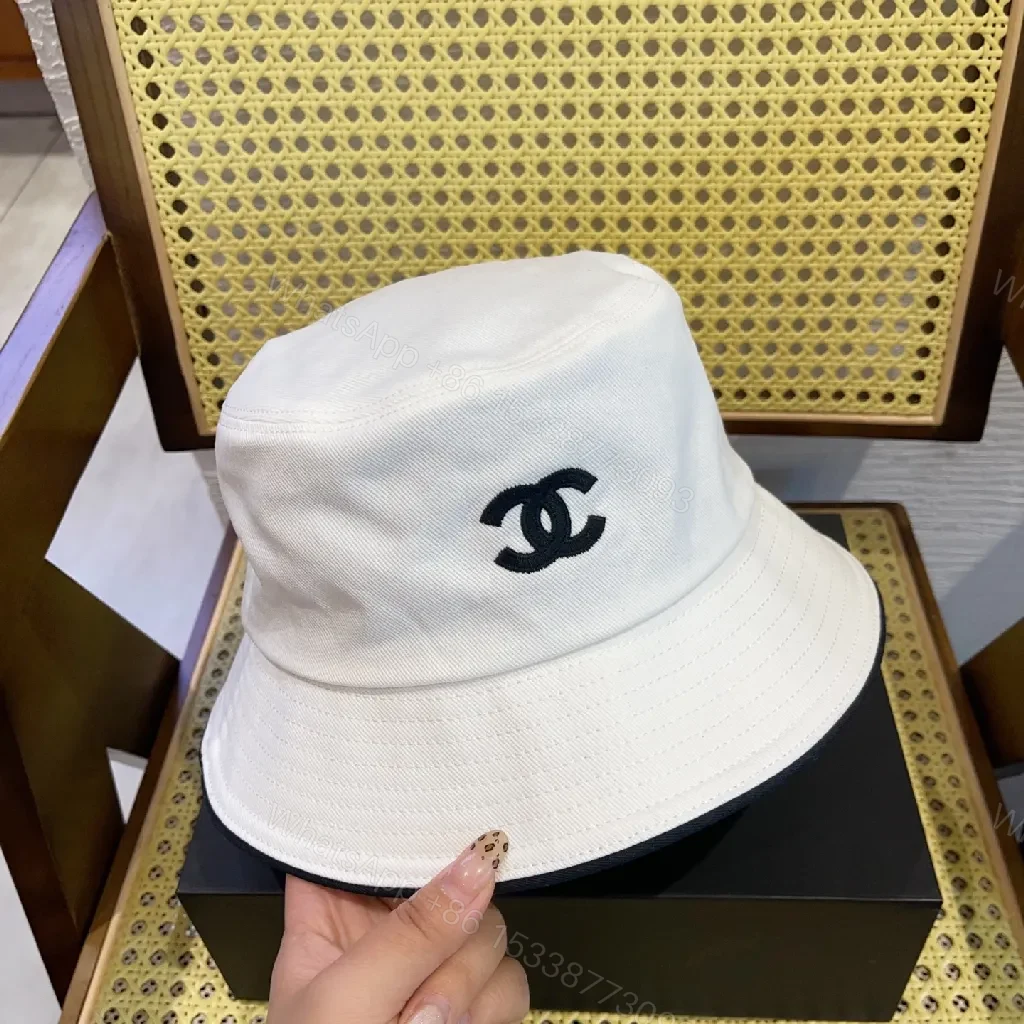 View 4 of White Cotton Bucket Hat - Luxe Minimalist, Subtle Logo