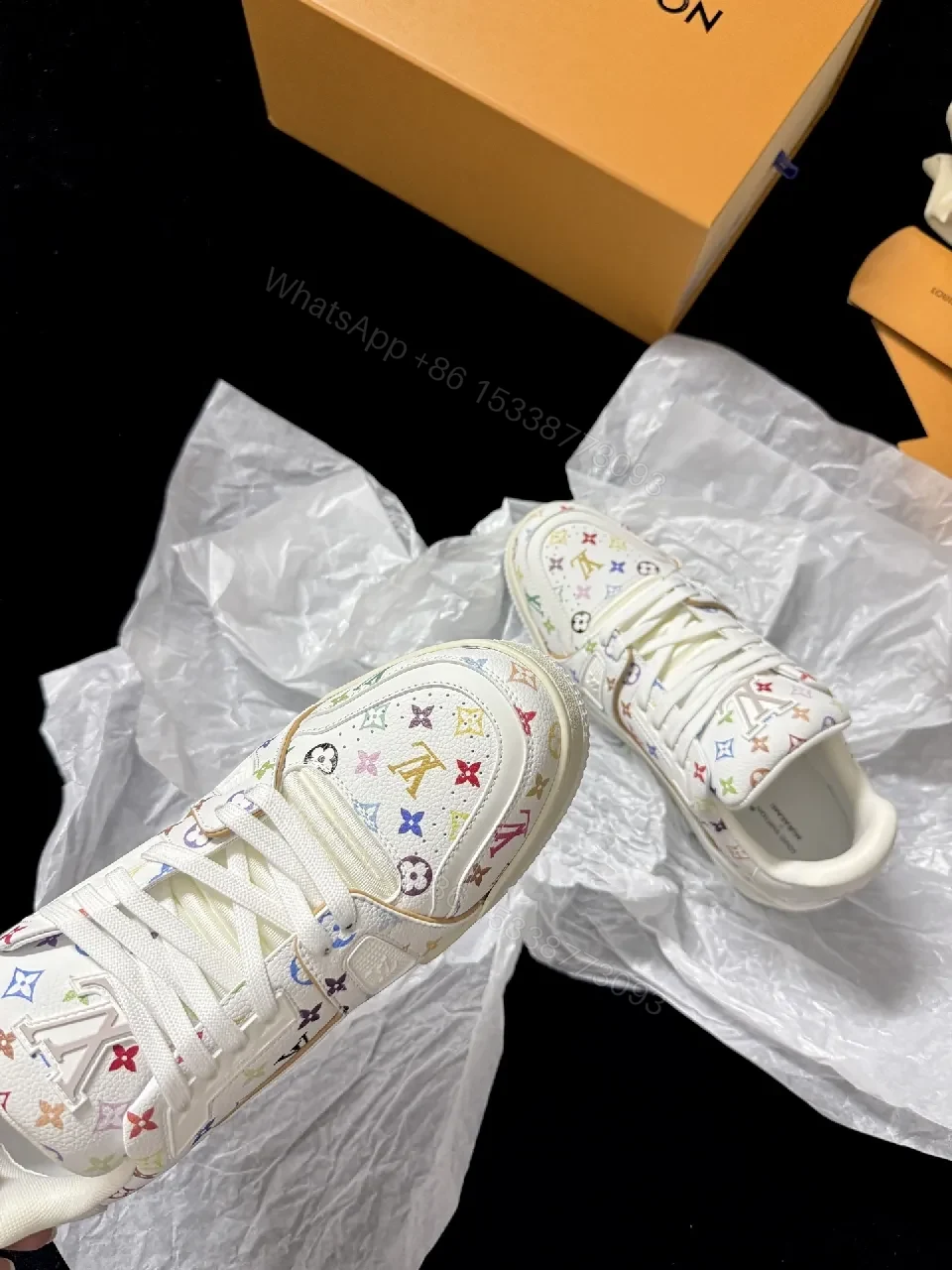 View 5 of Colorful Monogram Sneakers with Signature Details