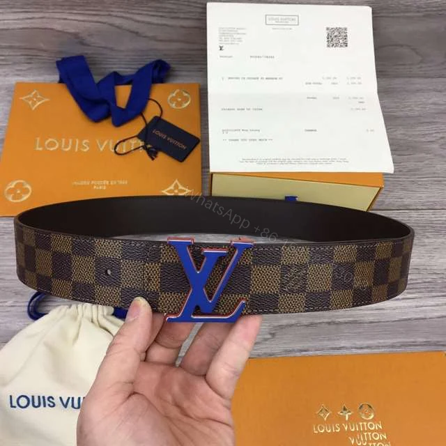 View 2 of LOUIS VUITTON INITIALES 40MM REVERSIBLE DAMIER EBENE CANVAS BELT – B85