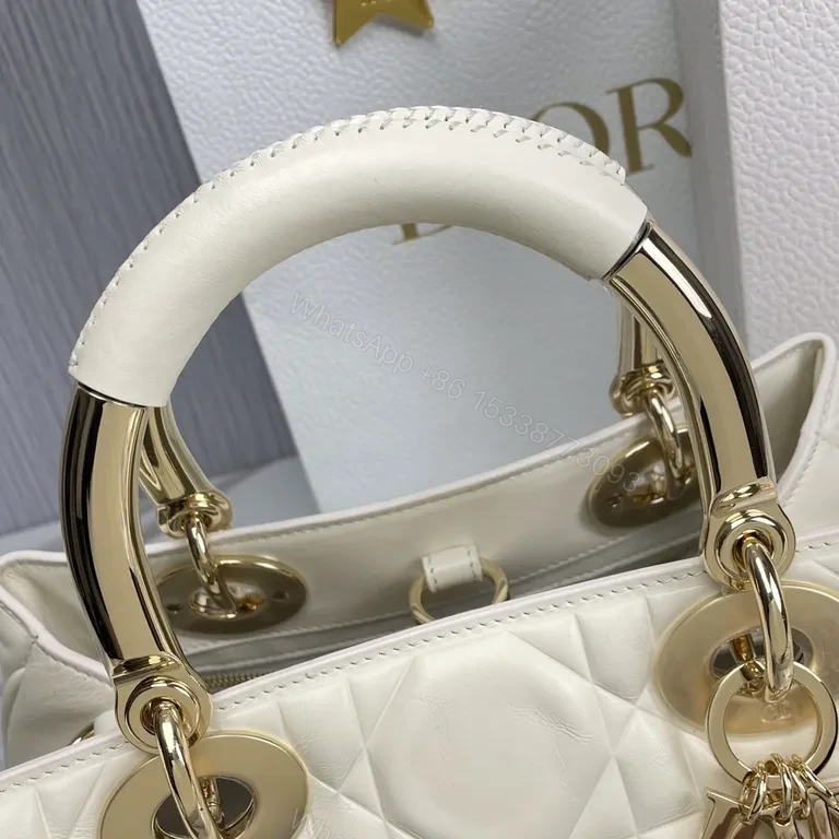 View 9 of Chic Quilted Everyday Luxury Handbag with Dior Charms
