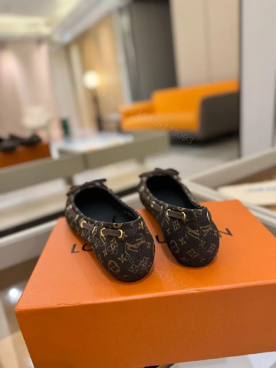 View 2 of Monogram Ballet Flats: Luxe Comfort, Durable Fabric, Classic Style