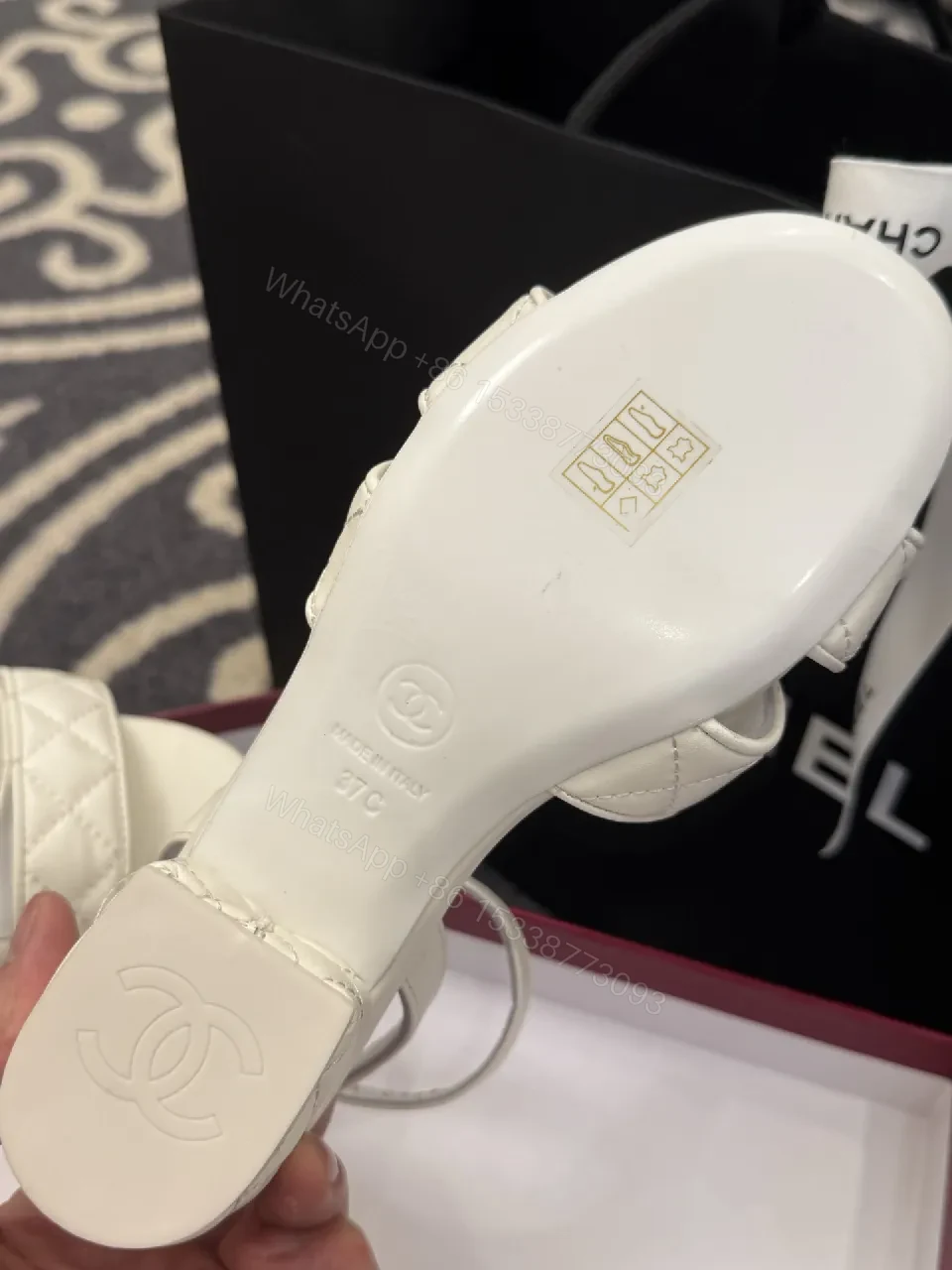 View 2 of Quilted White Sandals — Elegant Minimalism, All‐Day Comfort