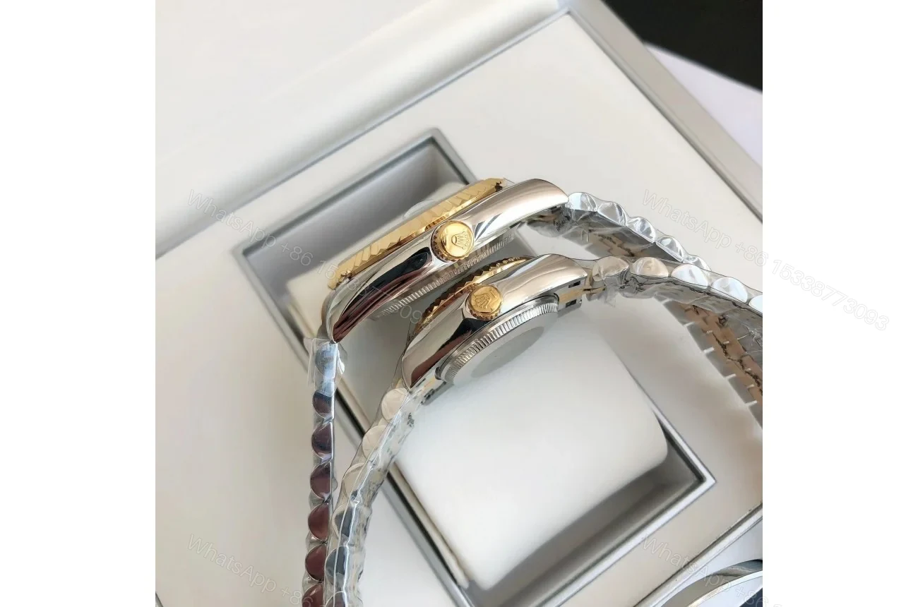 View 8 of Replica Rolex Datejust RG/SS Jub Sliver/Dia 36/28 mm