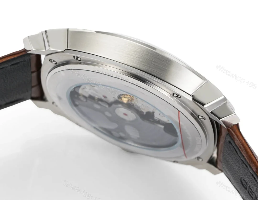 View 7 of Vacheron Constantin Quai de l’Ile Replica 41MM Premium White Dial Leather Strap Edition VC-QDI-WHT-LTH-41