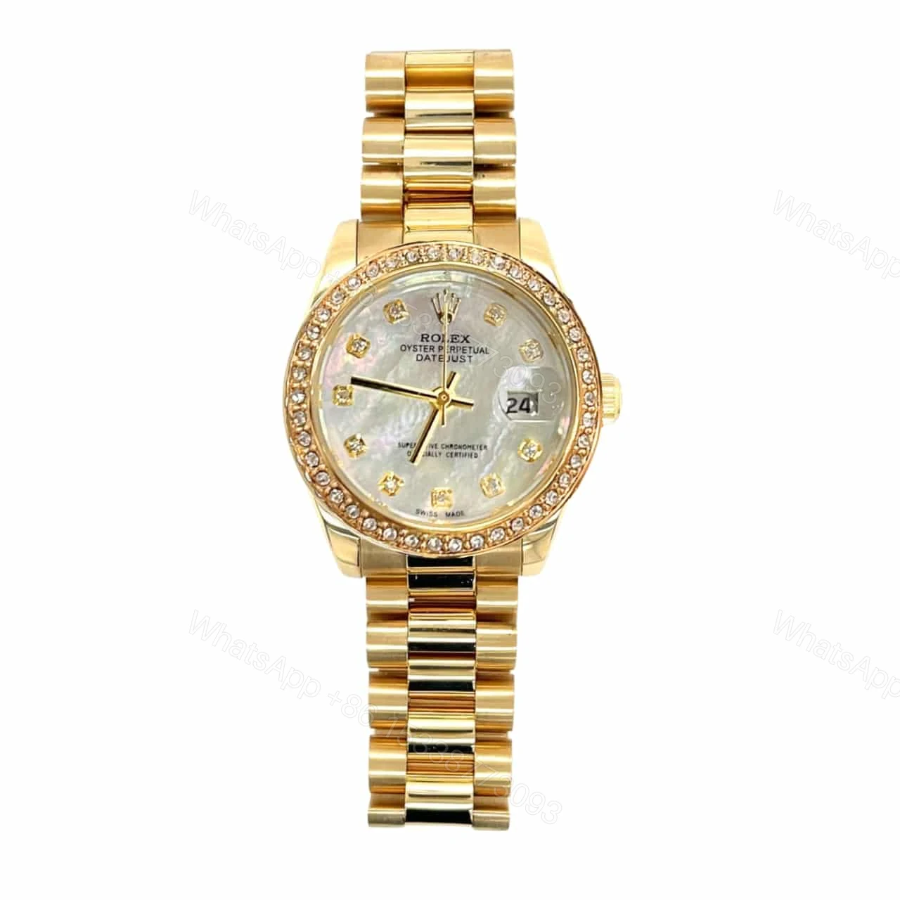 Rolex Lady Datejust 28 Diamond Dial 18K Gold In White 28Mm — view 1