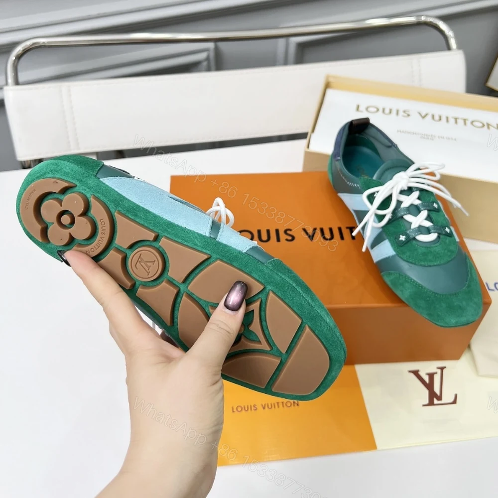 View 3 of Louis Vuitton LV Sneakerina Green 1AHNDY