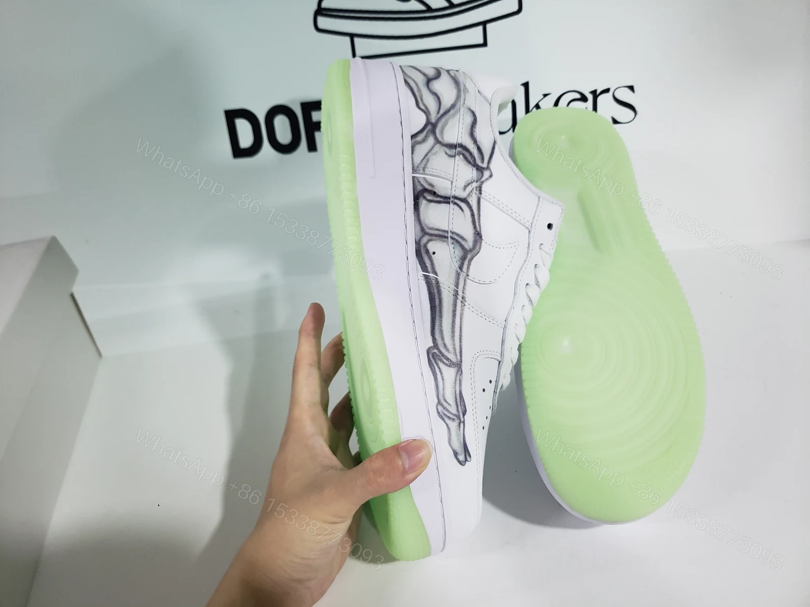View 2 of Nike Air Force 1 Low Skeleton Halloween (2018) BQ7541-100