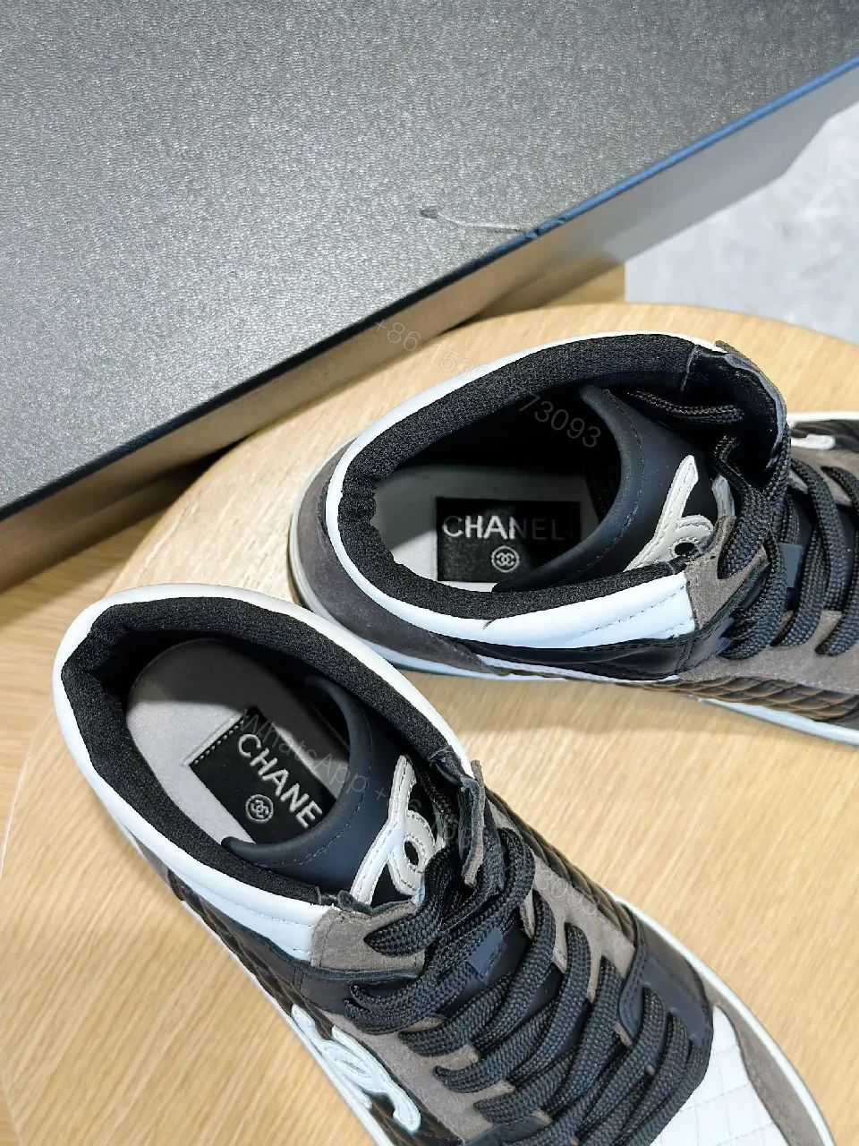View 9 of Textured Luxe High-Top Sneaker: Bold Logo, Cushioned Comfort