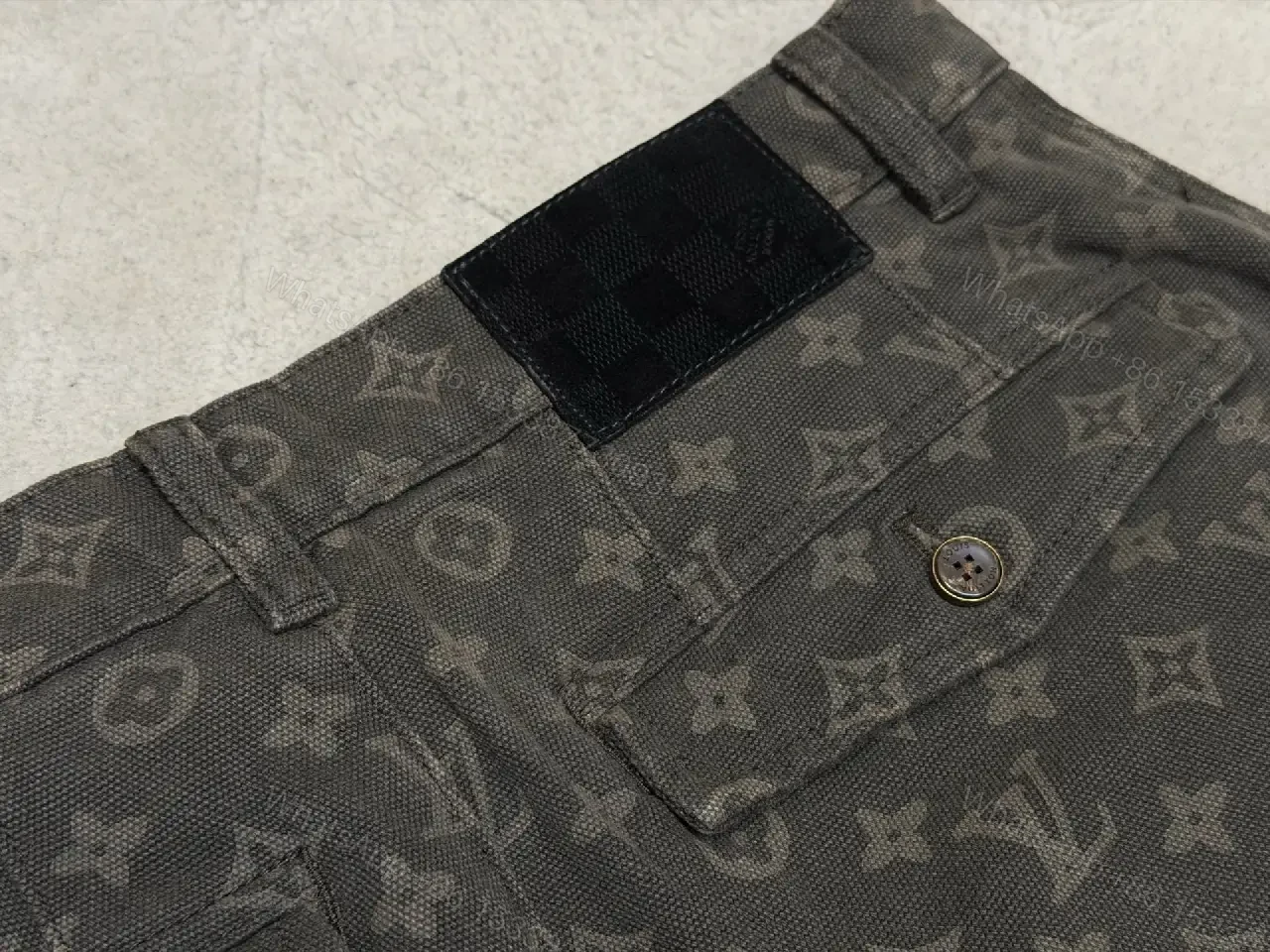 View 8 of Patterned Monogram Utility Trousers - Luxe Streetwear Pants