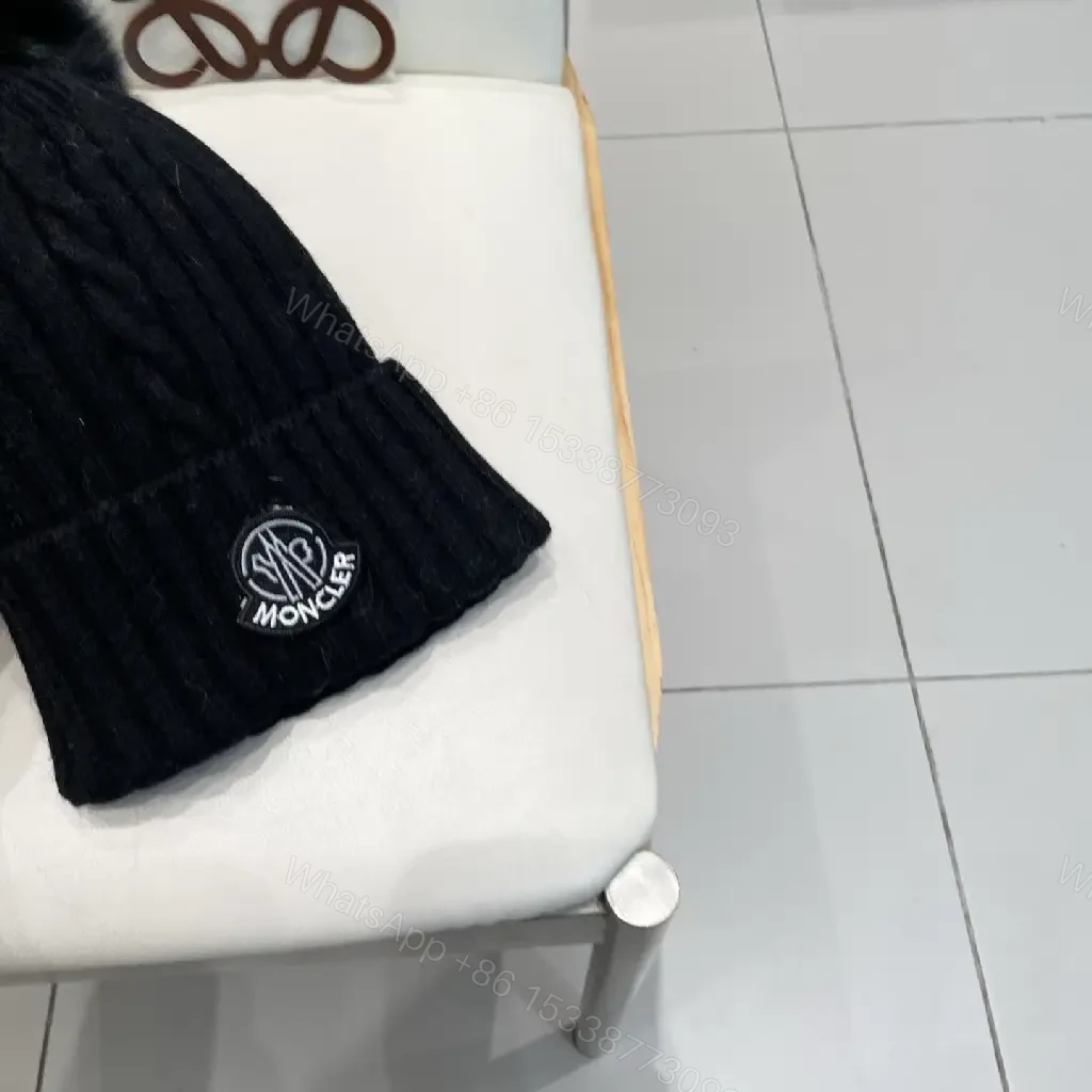 View 3 of Lux Knit Beanie with Fur Pom – Warmth & Luxe Streetwear