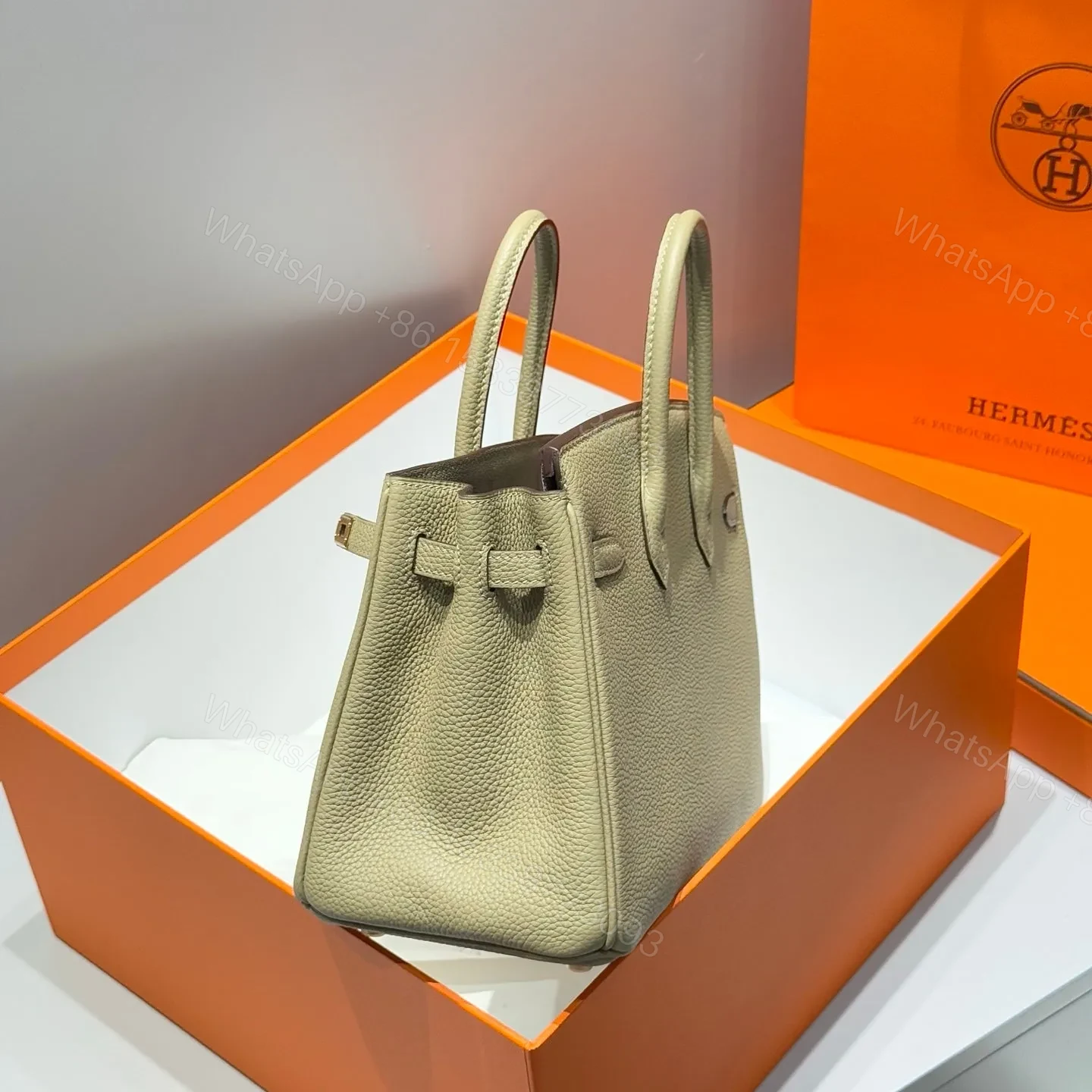 View 3 of HN 25 IN DARK KHAKI GOLD HARDWARE