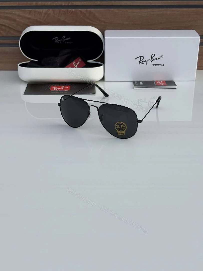 First Copy Rayban Aviator 3026 Full Black Glass Quality — view 1