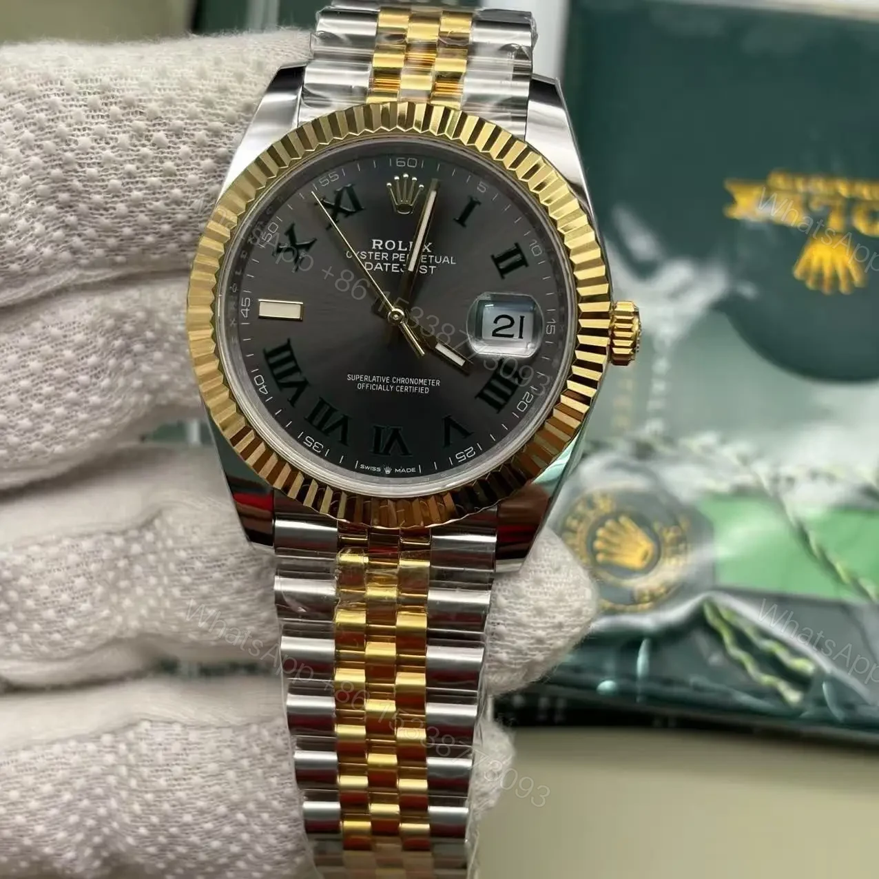 View 9 of Rolex Datejust 126233 Wimbledon Replica