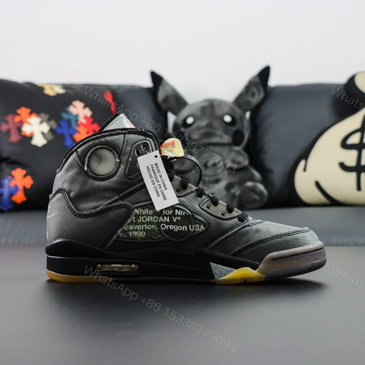 View 2 of Off White x Air Jordan 5 Retro SP Muslin Reps