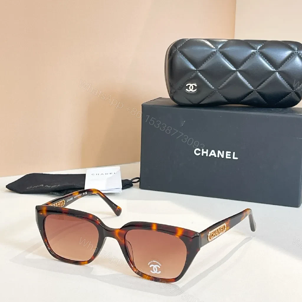 View 2 of Chic Black Acetate Sunglasses with Quilted Case, Luxury Style