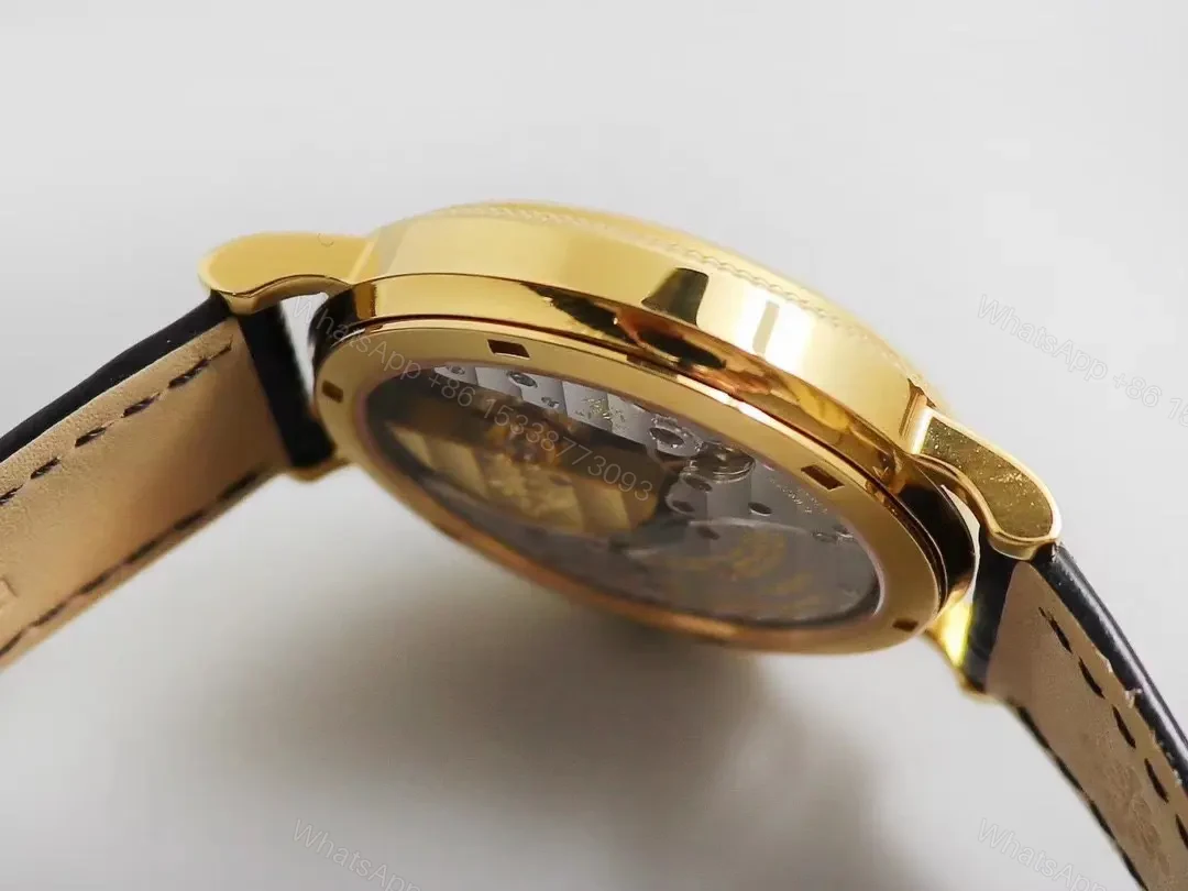 View 7 of Patek Philippe Calatrava 5120G White Dial Gold Case with Black Leather Strap Roman Numerals and Ultra Thin Design