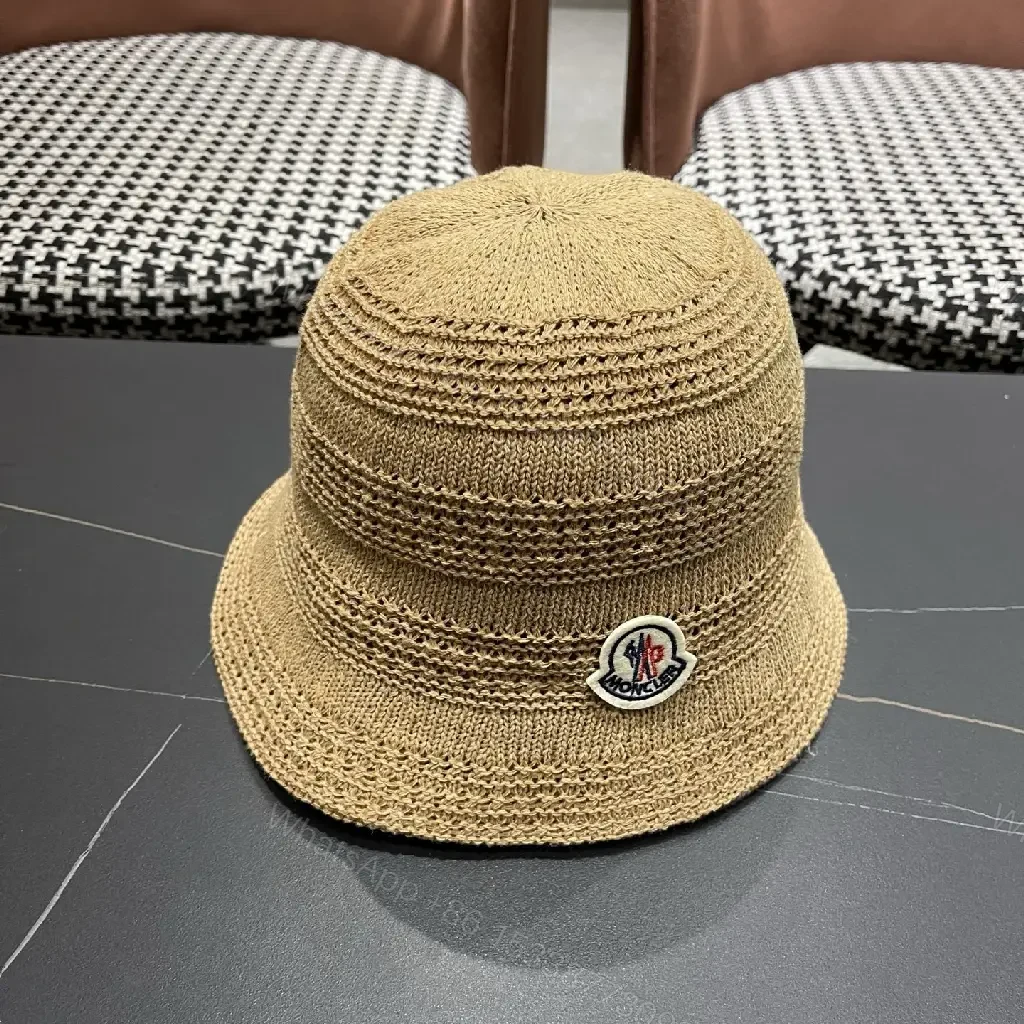View 8 of Lightweight Straw Bucket Hat with Iconic Emblem