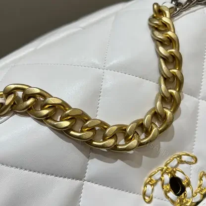 View 4 of CHANEL 19 Bag Small White