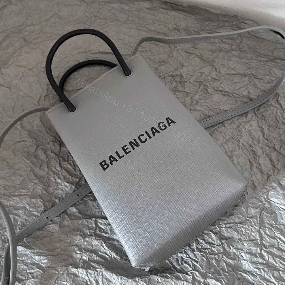 View 4 of 高仿Balenciaga迷你Tote包系列小牛皮灰色