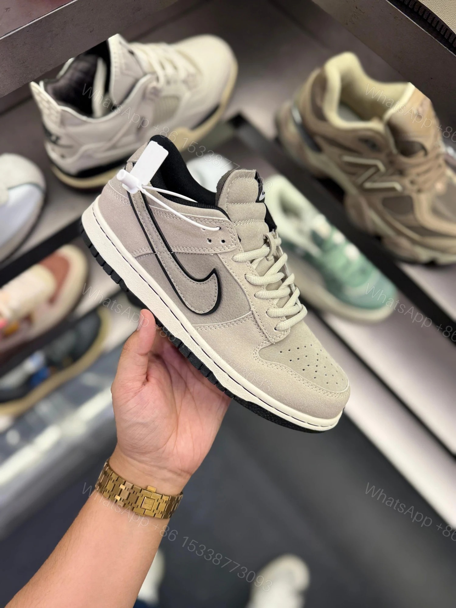FIRST COPY NIKE SB DUNK OTOMO OST GREY BLACK SHOES FOR MEN — view 1
