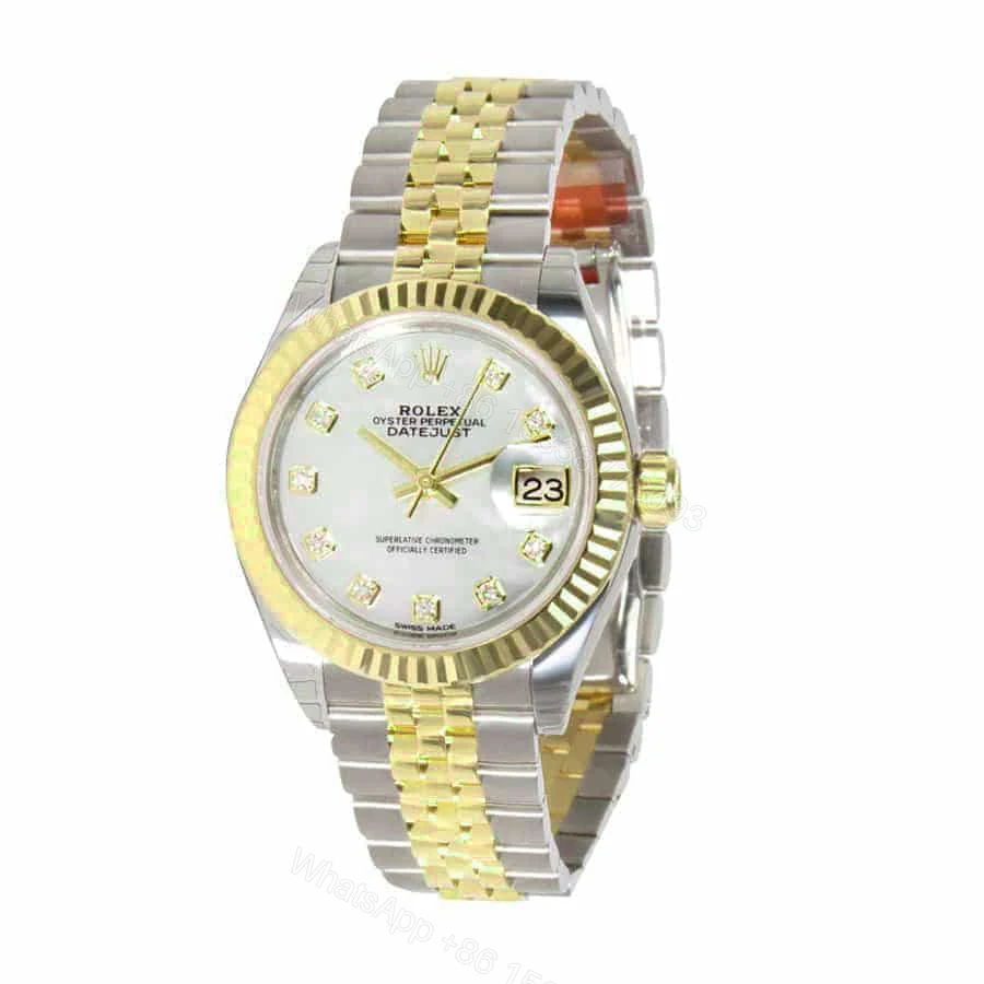 View 2 of Rolex Lady-Datejust 279173 Super Clone : Two-Tone Diamond Silver Dial 28mm