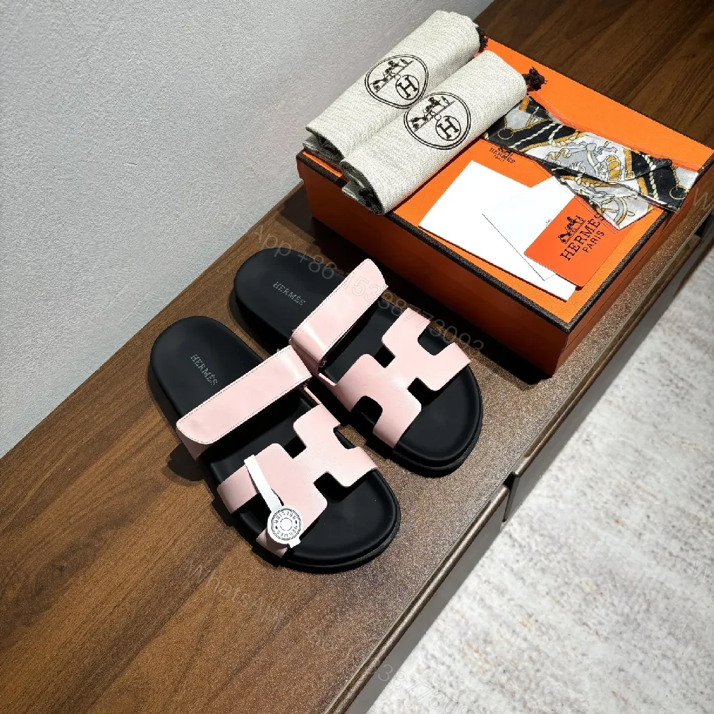 Pink Synthetic Interlocking-Strap Sandals | Cushioned, All-Day Comfort — view 1