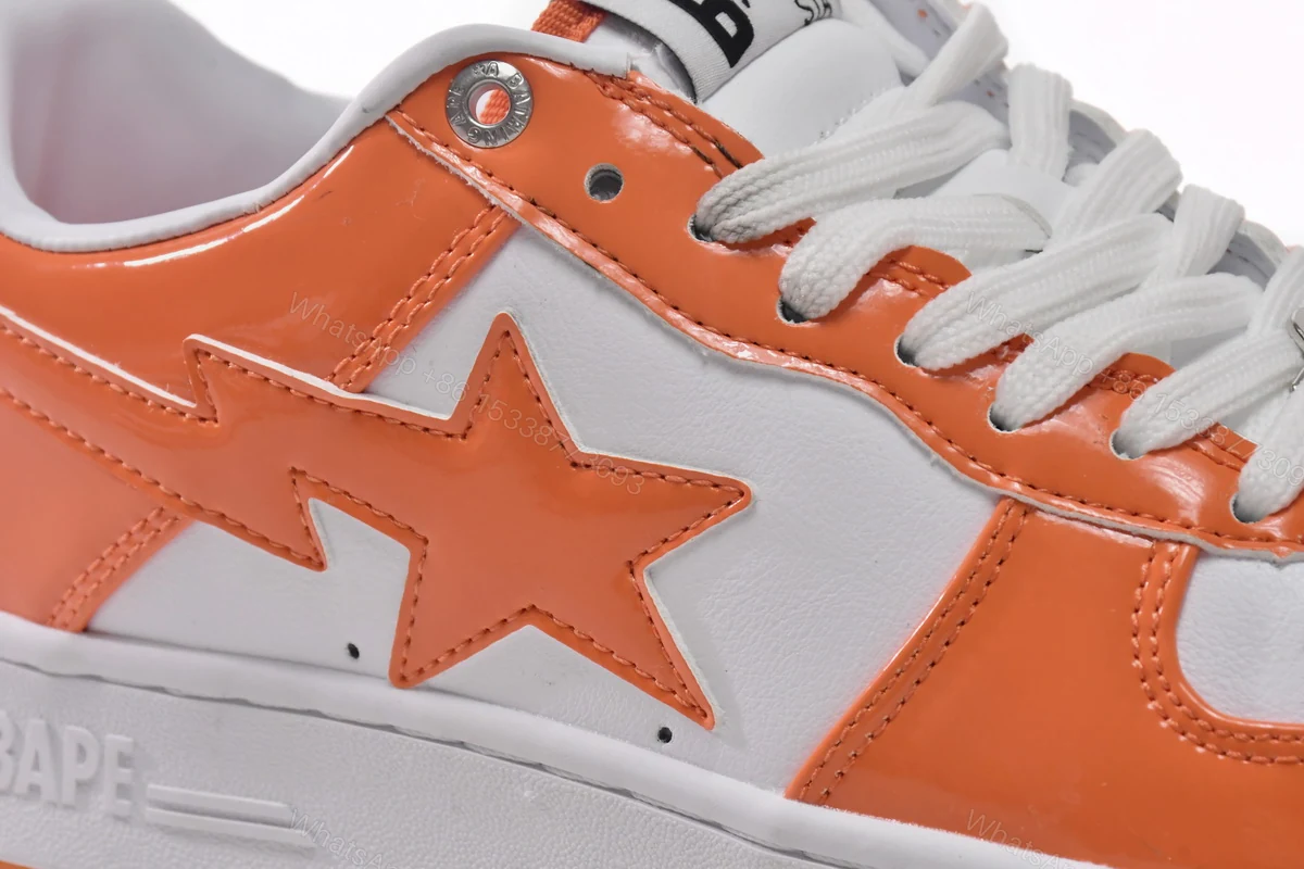 View 9 of Cheap Fake Bape Sta Low White Orange 1H70-191-001(BapeSta)