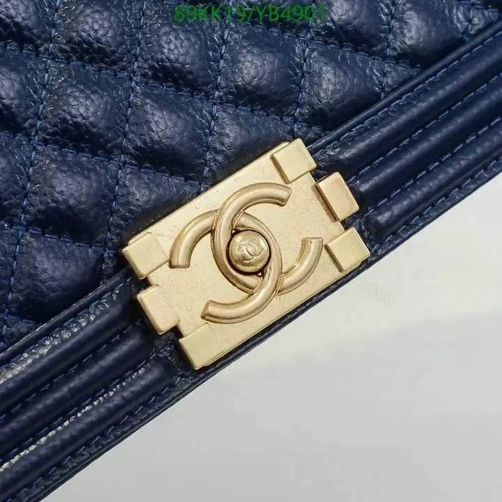 View 8 of Chanel Boy Old Medium Leather Handbag ABC25345