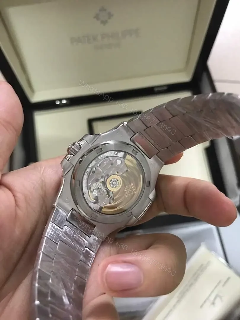 View 6 of Swiss Clone Replica Patek Philippe Nautilus Jumbo 5719 Full Diamonds