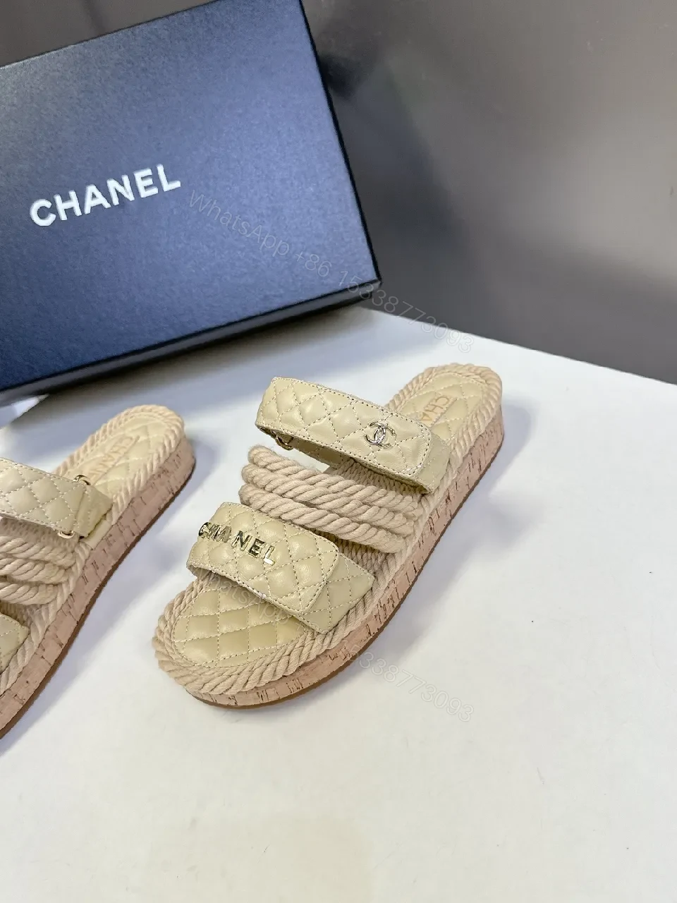 View 5 of Quilted Sandal with Rope Detail – Elevated Summer Style
