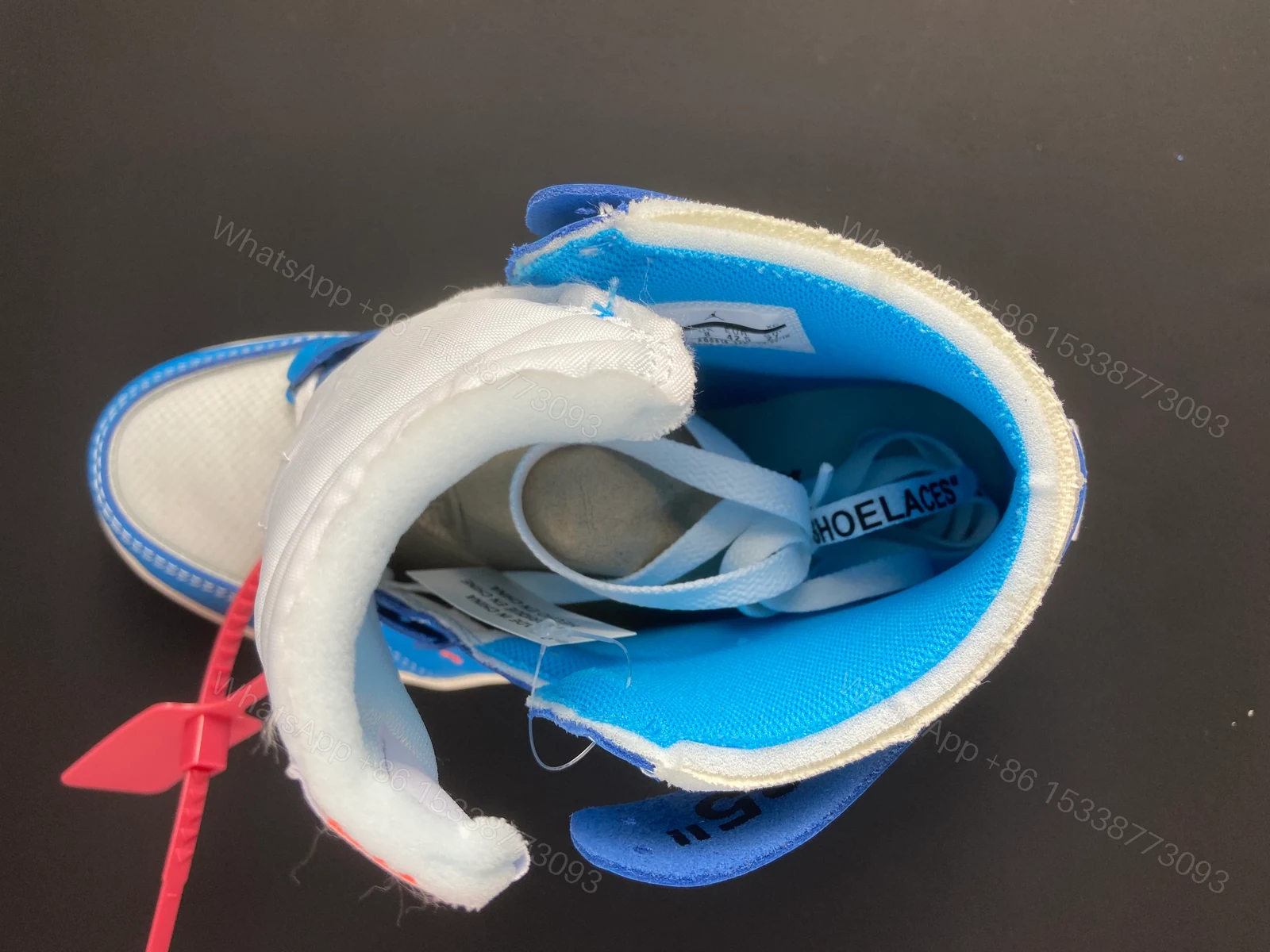View 4 of Jordan 1 Retro High Off-White University Blue