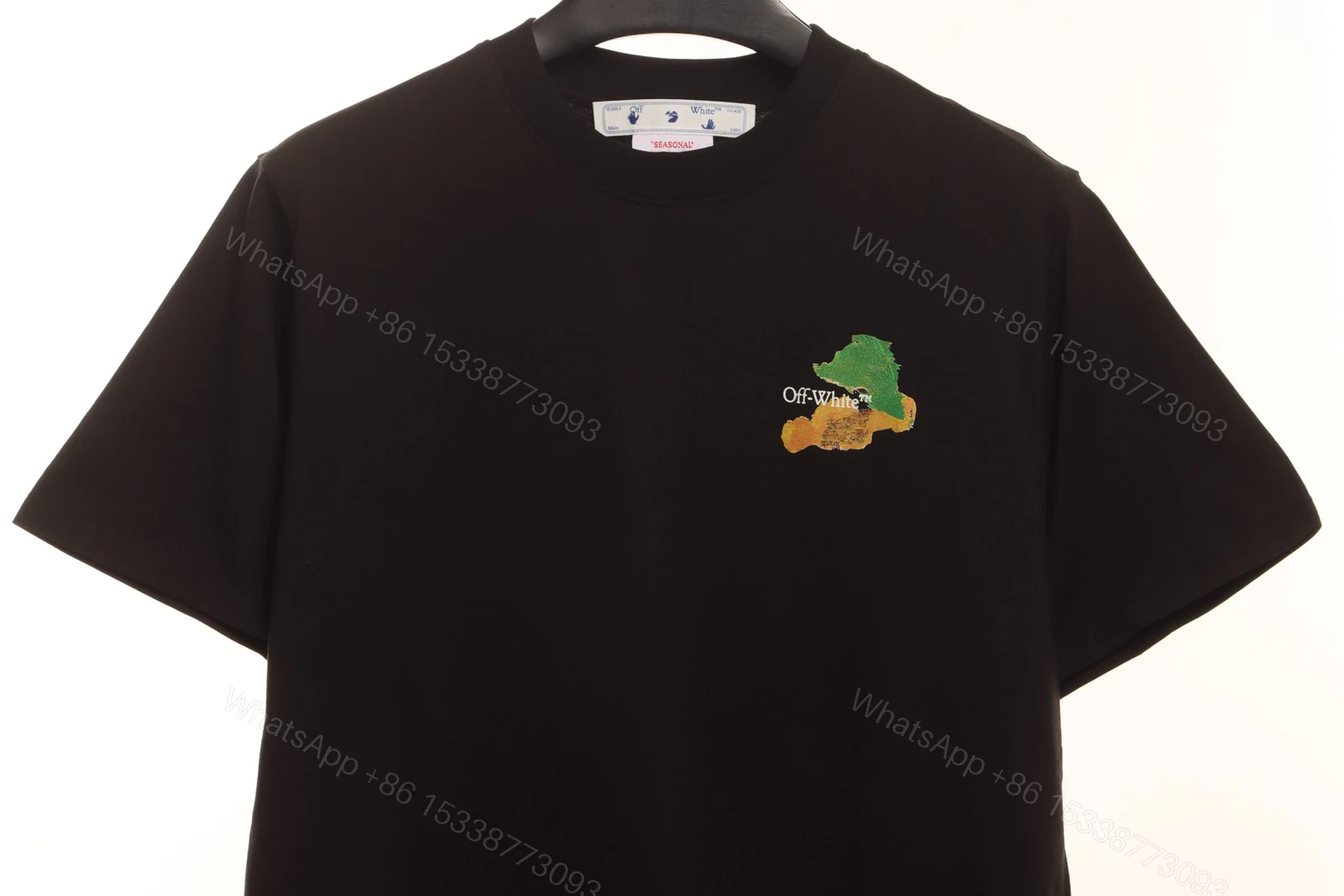 View 2 of Off-White hand drawn graffiti Print T-Shirt