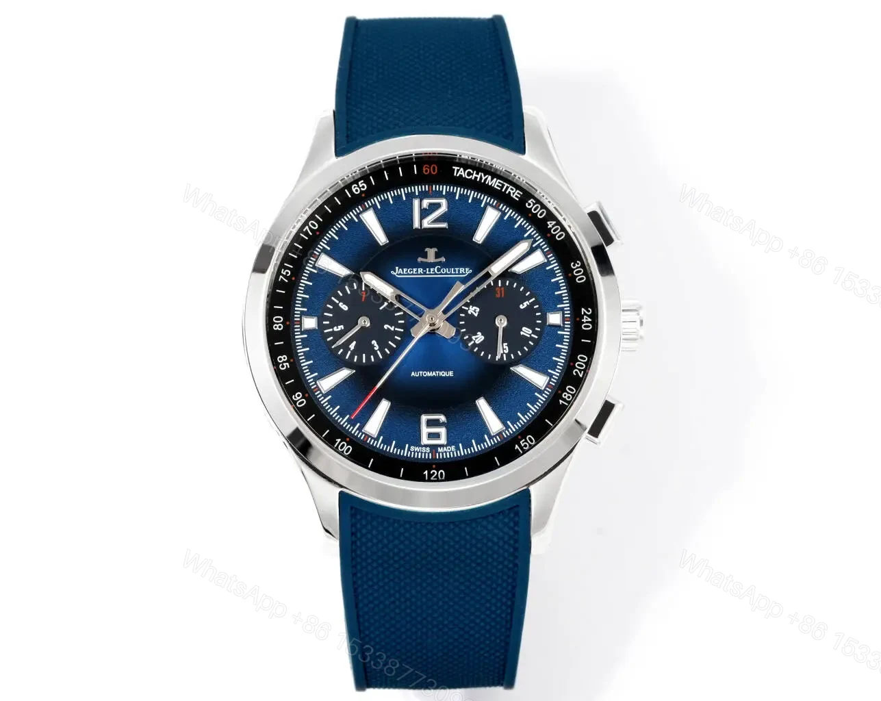 Jaeger LeCoultre Beichen Blue Watch Rubber Strap Ultimate 42MM JLC-POL-BLU-RUB-42 — view 1