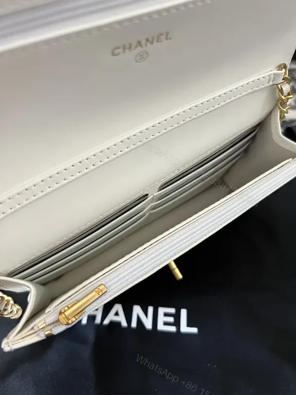 View 7 of Chic Quilted Wallet-On-Shoulder Bag with Gold Hardware