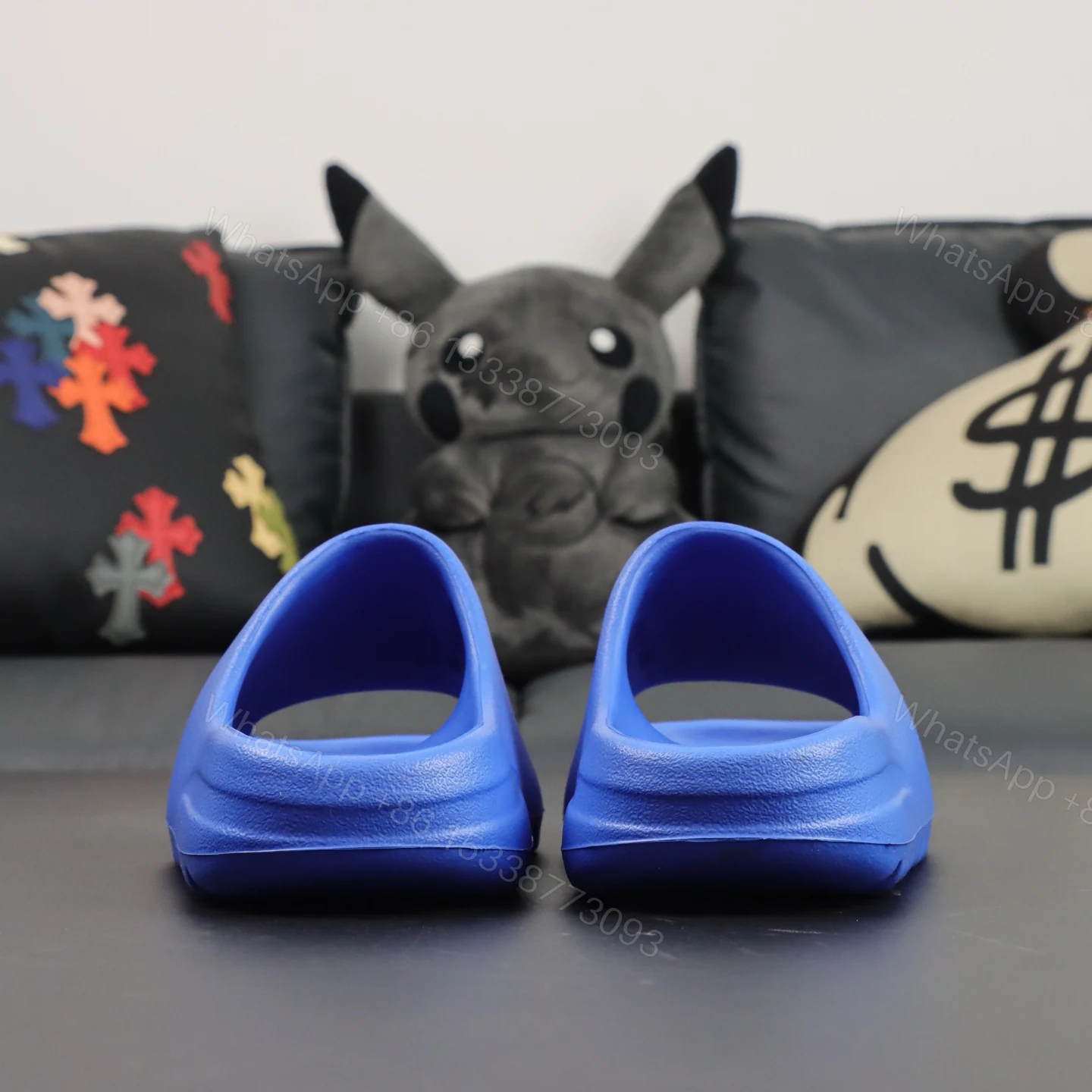 View 7 of UA Yeezy Slide “Azure” Blue Reps