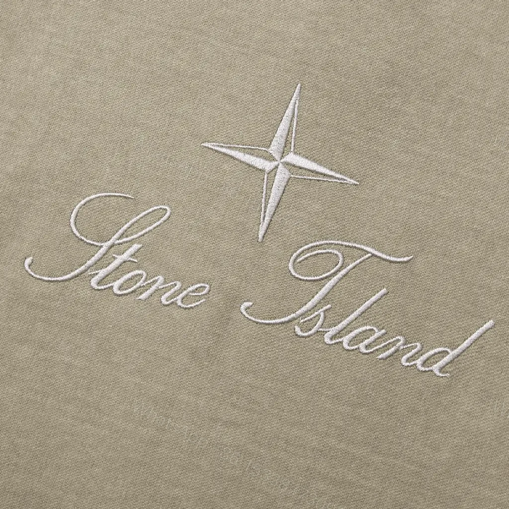 View 6 of Beige Stone Island Graphic Tee - Elevated Casual Comfort