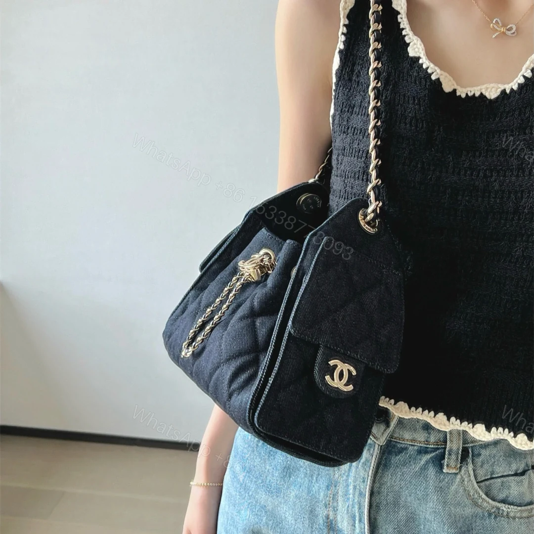 View 20 of 高仿Chanel*26P/25Bag系列AS5631水洗牛仔布手袋Mini黑色免檢版
